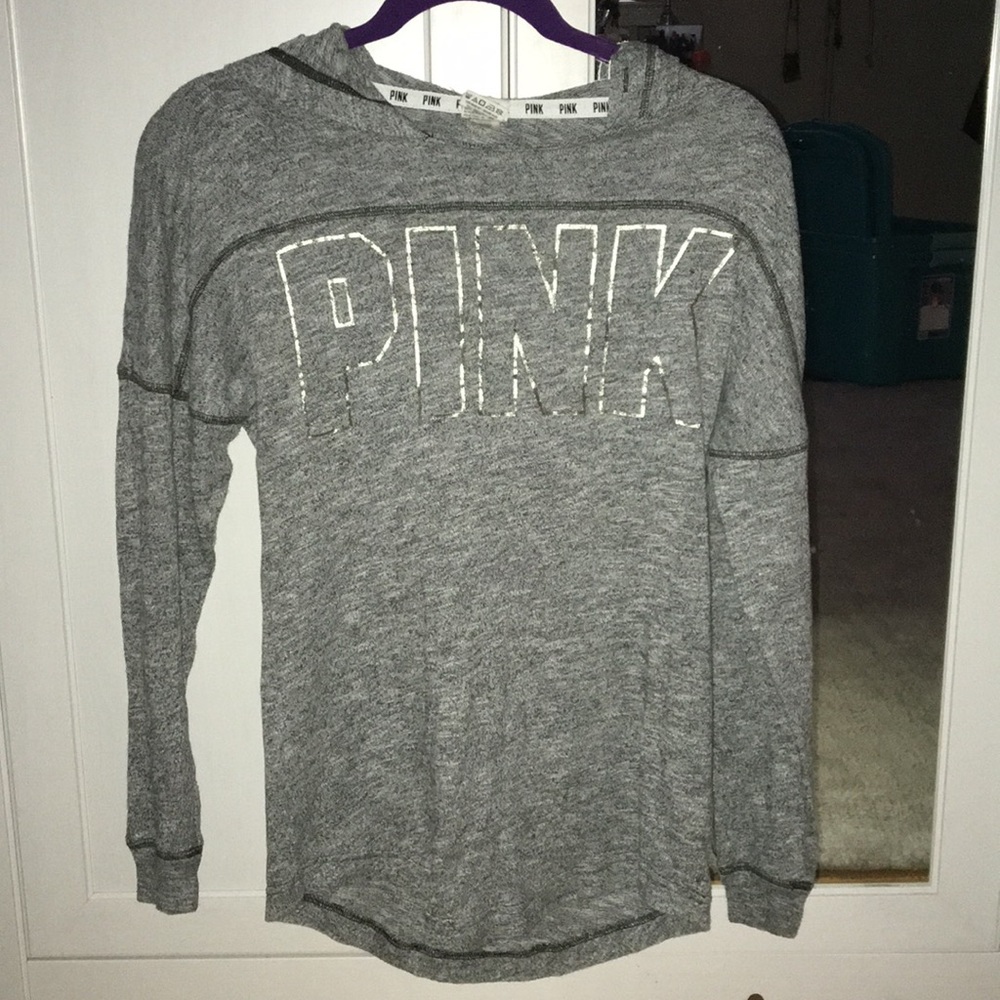 Pink Open back hoodie